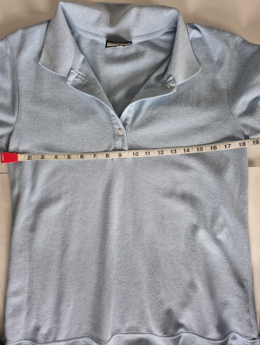 Tuckernuck Dress May Polo Light Blue Pique Ruffle Hem Mini Size M - Picture 14 of 16